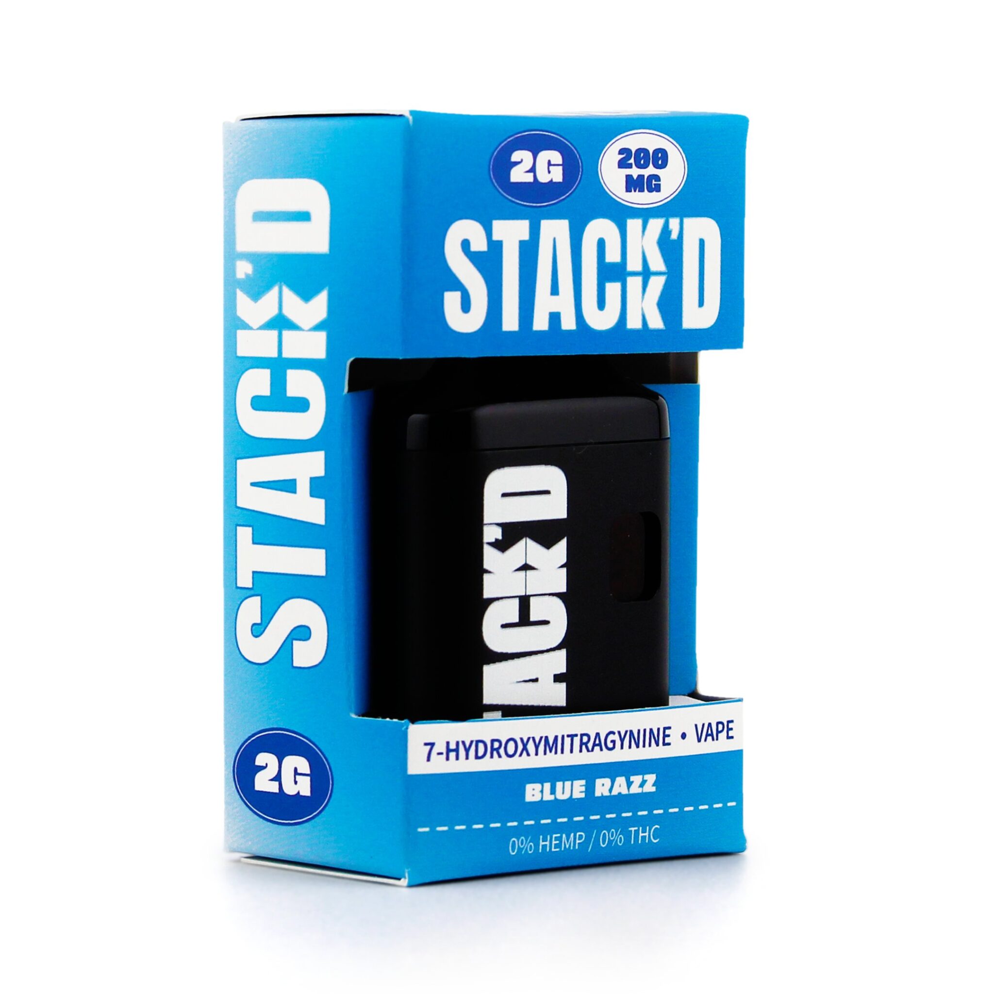 Stack’d 7-Hydroxymitragynine Disposable Vape Pen Blue Razz 2g 200mg